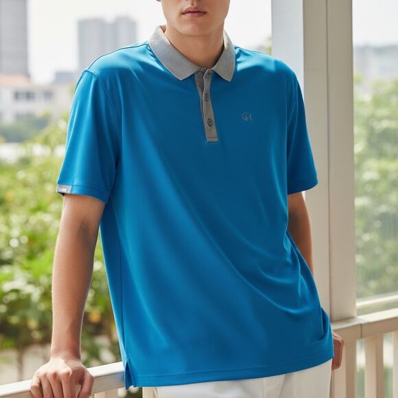 ADIDAS CLIMACHILL Mens XL Golf Tour Performance Polo Shirt. Blue Gray Top Shirt - Picture 1 of 12